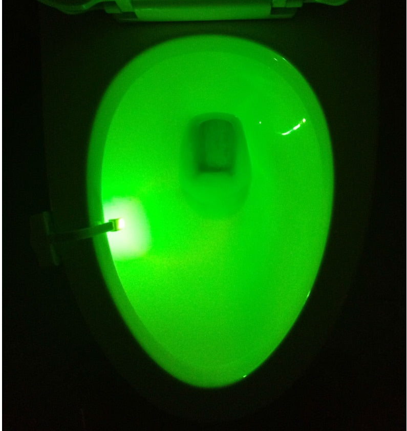 Motion Sensor LED Toilet Night Light - 16 Color Bathroom Glow