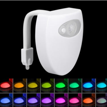Motion Sensor LED Toilet Night Light - 16 Color Bathroom Glow