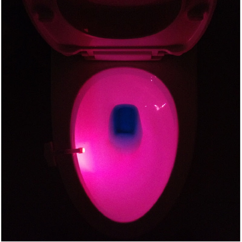 Motion Sensor LED Toilet Night Light - 16 Color Bathroom Glow
