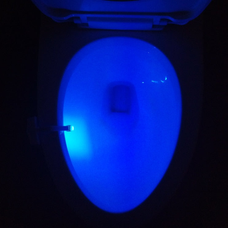 Motion Sensor LED Toilet Night Light - 16 Color Bathroom Glow