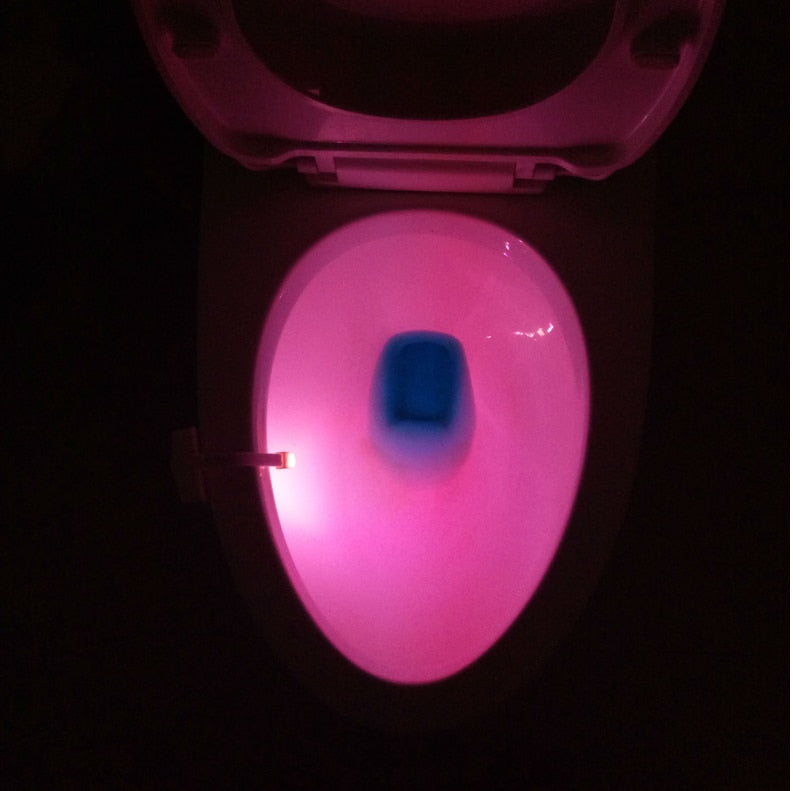 Motion Sensor LED Toilet Night Light - 16 Color Bathroom Glow