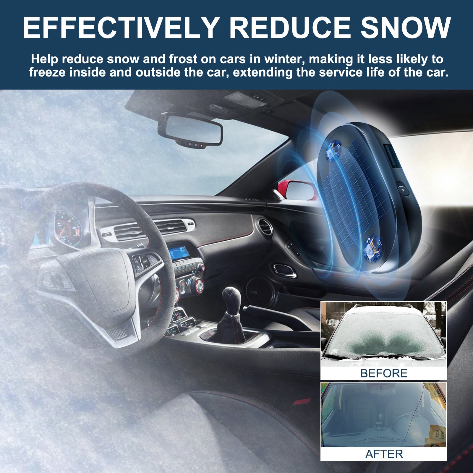 Portable Car Windshield De-Icing Tool – Fast Snow & Fog Remover