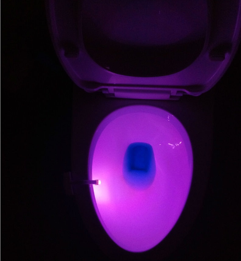 Motion Sensor LED Toilet Night Light - 16 Color Bathroom Glow