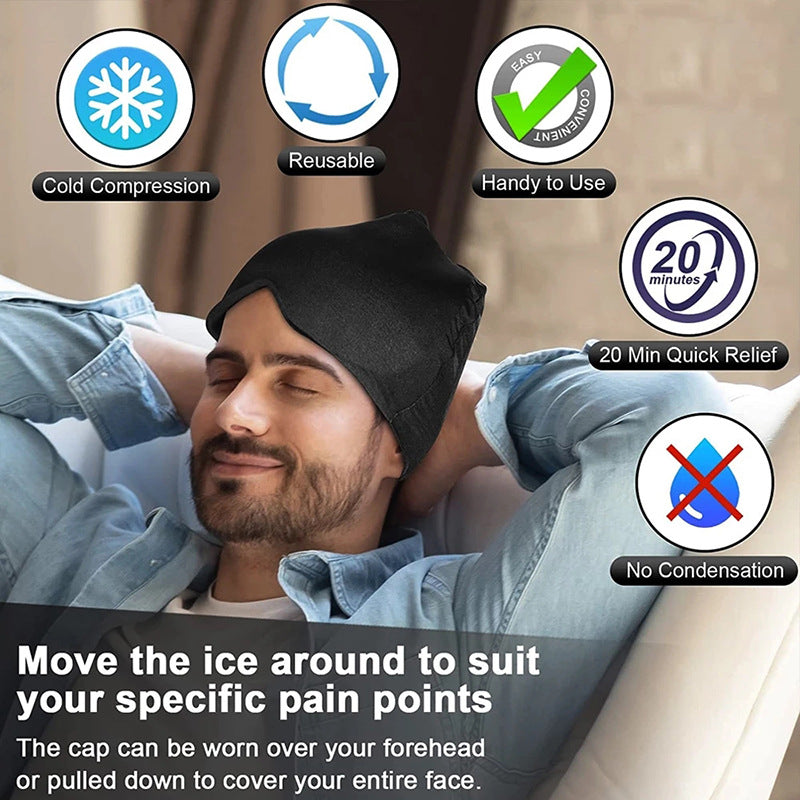 Ice Migraine Relief Cap - Instant Cooling Headache & Stress Relief