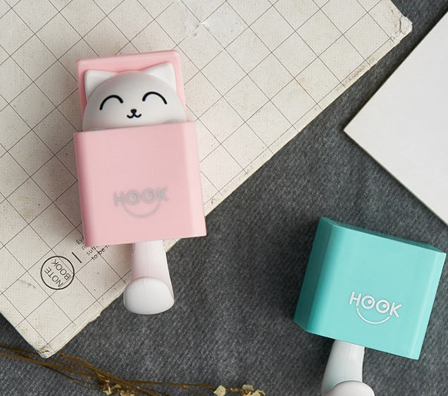 Cute Cat Wall Hook - No Drill Adhesive Coat & Key Holder