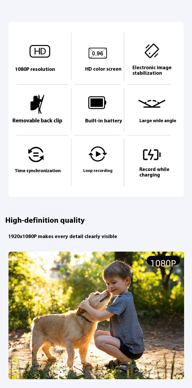 HD Pet Action Camera - Hands - Free Pet POV Recorder