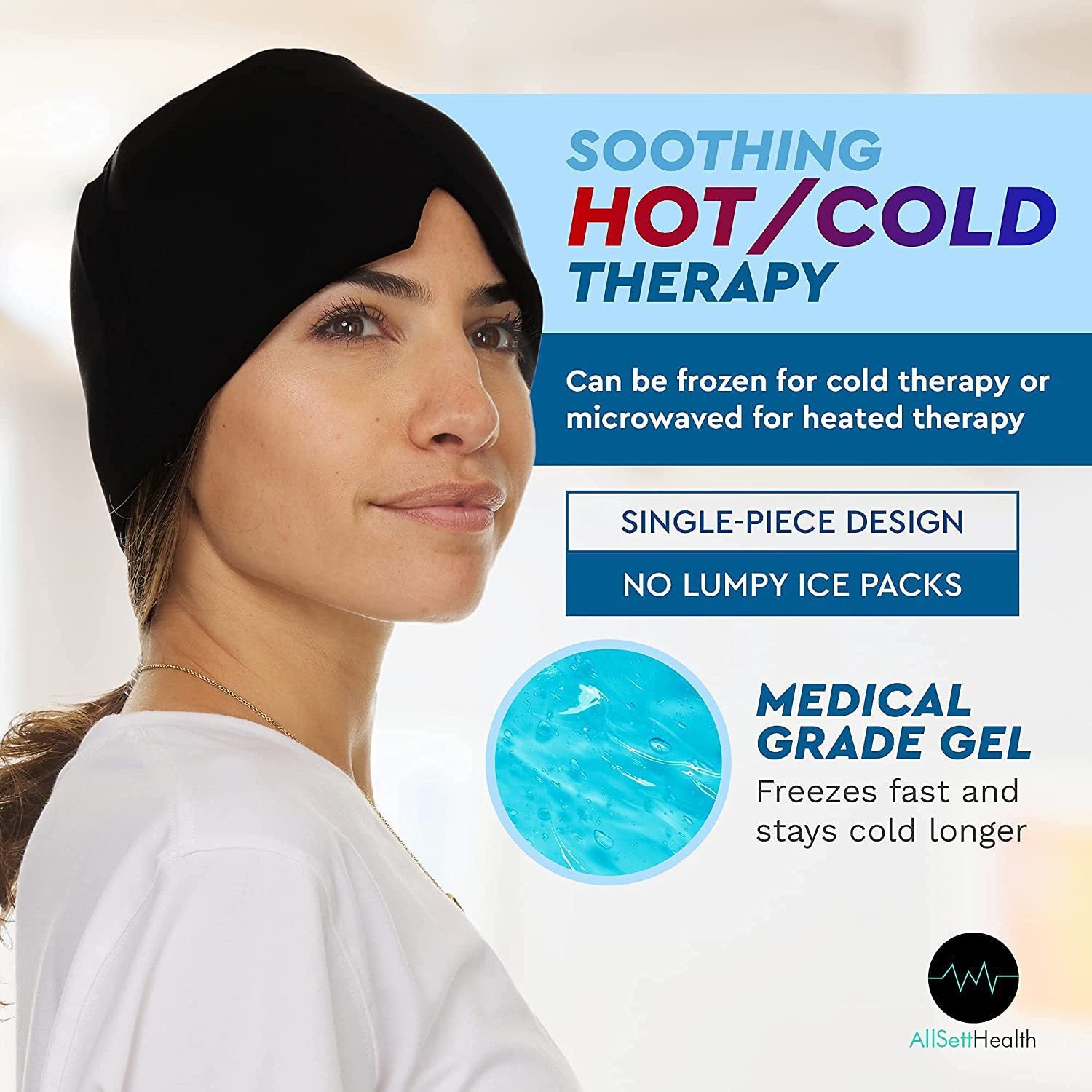 Ice Migraine Relief Cap - Instant Cooling Headache & Stress Relief