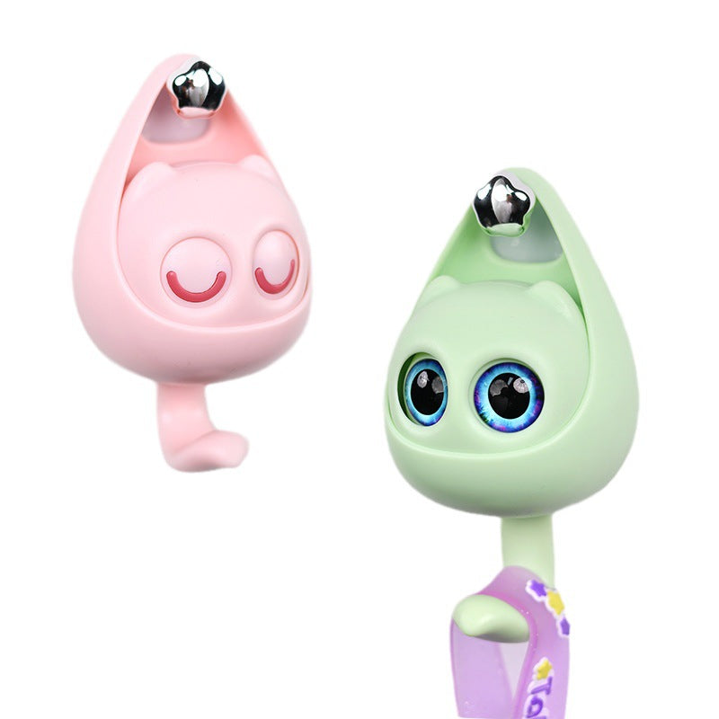 Cute Blinking Cat Wall Hook - Adhesive Coat , Key & Accessories Holder