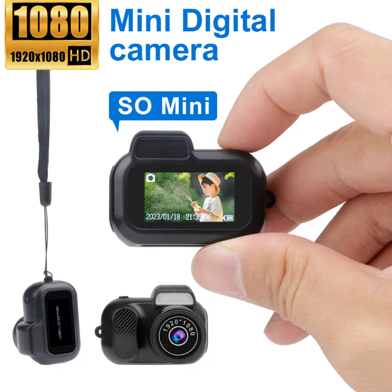 Portable Mini HD Camera with Screen - Compact & Rechargeable