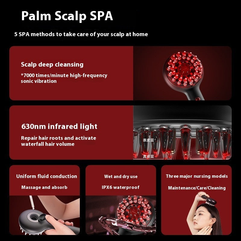 Red Light Scalp Massager - Rechargeable Scalp Care & Relaxation