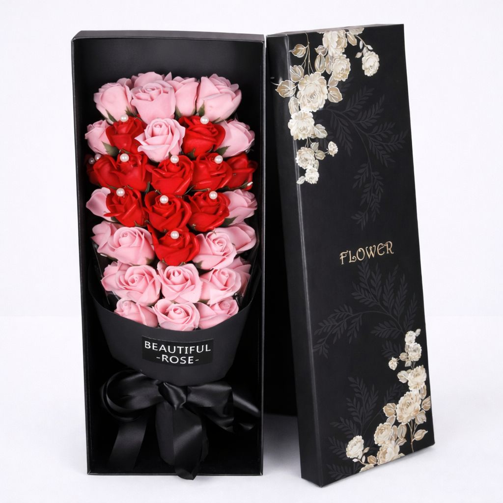 Luxury Rose Soap Bouquet Gift Box