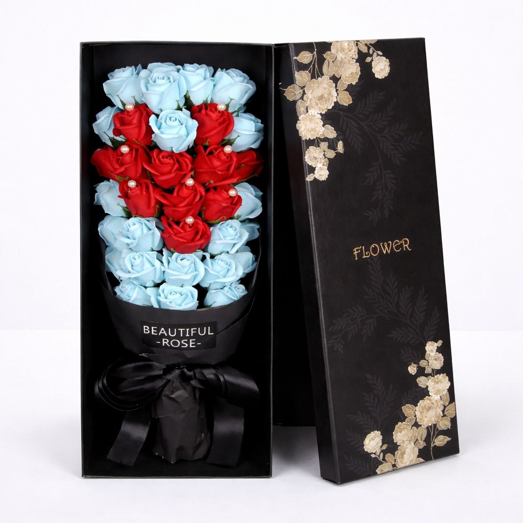 Luxury Rose Soap Bouquet Gift Box